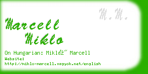 marcell miklo business card